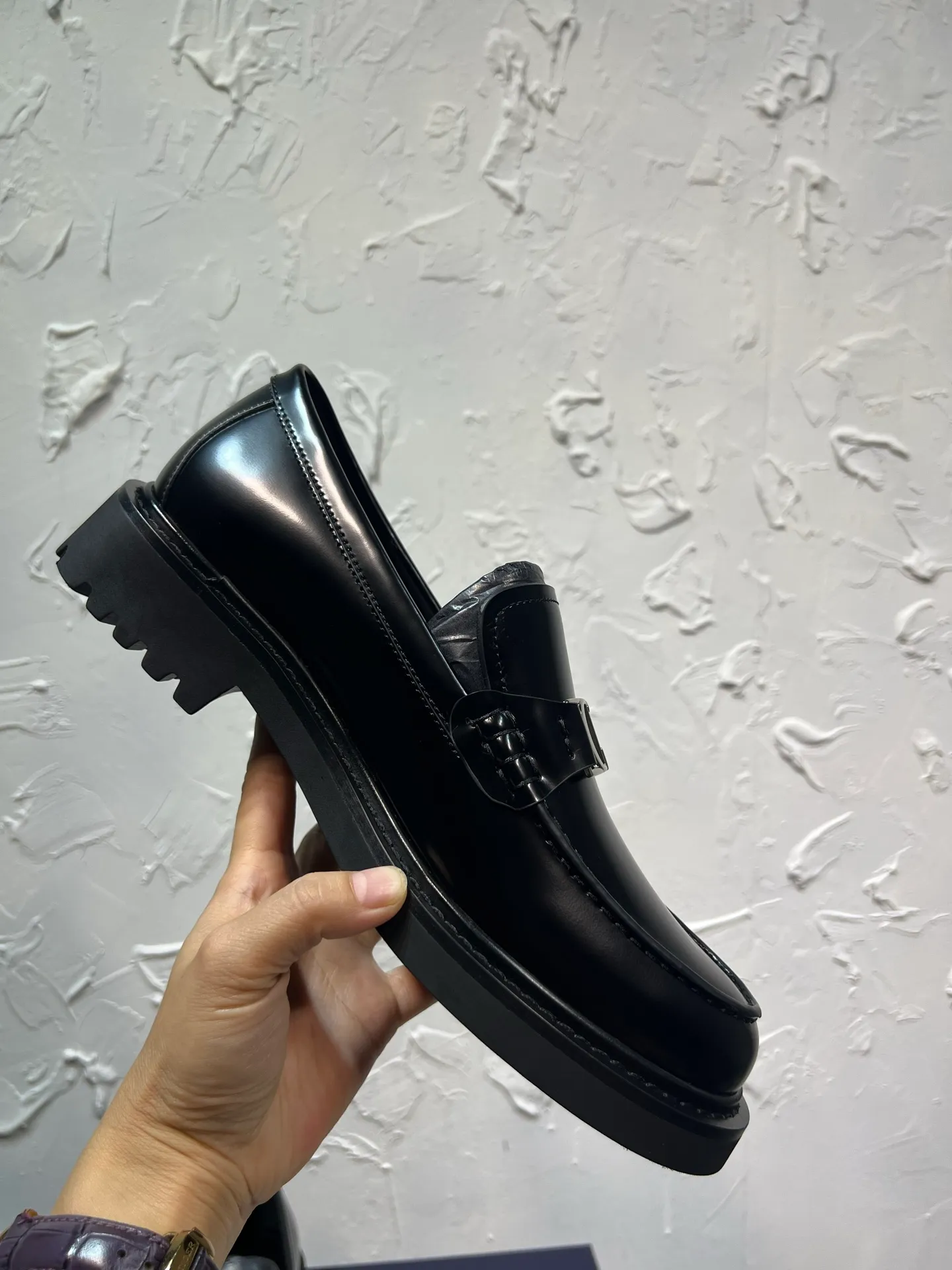 P780 2025 latest Dior/Dior men's logo leather shoes, GRANVILLE moccasin loafers with buckles, original version developed one to one, imported cowhide open edge beads on the surface, cowhide lining, full package, code number 39-46